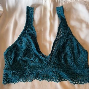 Aerie Lace Bralette - teal